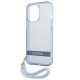Guess iPhone 13 / 13 Pro vāciņš Translucent Strap, zils