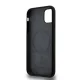 DKNY iPhone 11 / XR Case Liquid Silicone White Printed Logo MagSafe, Black