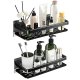 Aluminum Bathroom Shelves, Wall Mounted No-Drill Organizer, Set of 2