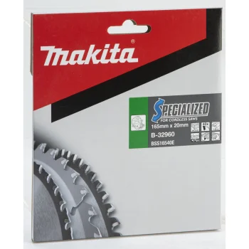 Makita B-32960 Specialized Circular Saw Blade for Wood 165 x 20 mm, 40T