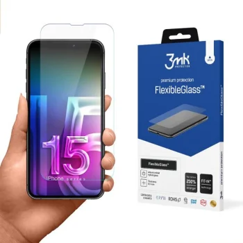 Apple iPhone 15 Pro 6.1'' 3MK Flexibleglass Tempered Glass Screen Protector
