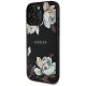 Guess Grained Printed Flower Pattern MagSafe Phone Case Cover iPhone 16 Pro Max black