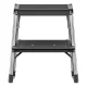 Hailo Master D70 2 x 2 Step Folding Stool, Silver