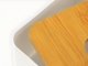 Tissue Box Holder with Bamboo Lid, Modern Dispenser for Bathroom and Office, White
