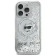 Apple iPhone 16 Pro Max 6.9\'\' Karl Lagerfeld Liquid Glitter Choupette Head Magsafe Cover Case, Clear