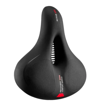Rockbros AQ-6090R Bicycle Saddle, Black/Red