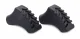 Nordic Walking Pole Stick Protectors Rubber Caps Pads, 2 pcs, Black