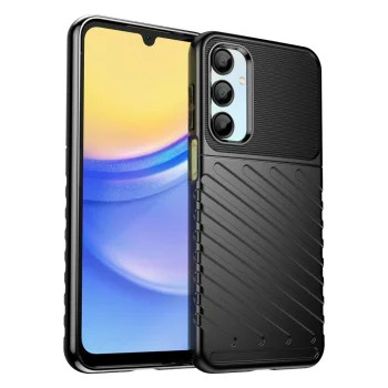 Thunder Case for Samsung Galaxy A56 / A36 Armored Silicone Cover, Black