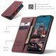 Samsung Galaxy A34 (SM-A346) CASEME Wallet Magnetic Leather Case Cover, Wine Red