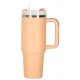Thermal Mug with Straw and Handle, 1200ml, Powder Pink