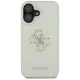 Guess Grained Big 4G Logo Small Classic Logo Case for iPhone 16, Green