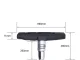 V-Brake Bicycle Brake Pads with Thread, Black