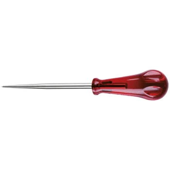 Wiha Pricker Awl with Transparent Plastic Handle, Red / Silver