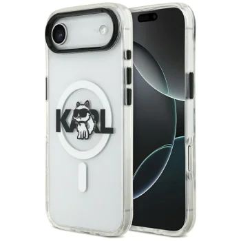 Karl Lagerfeld IML Choupette Sketch Logo MagSafe Case for iPhone Air - Clear