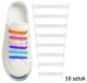 No-Tie Silicone Shoelaces for Kids and Adults 16 pcs, white