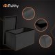 Foldable Velvet Storage Ottoman Bench Ruhhy 25995, 60x30x30 cm, Black