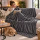Electric Heated Blanket 183 x 213 cm, 150W, 10 Levels, Timer, Grey/White