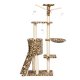 Petsi Cat Tree 138 cm with Scratching Posts, Hammock & Condo, leopard print