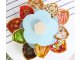 Rotating Flower Snack Box Organizer 2-in-1 with Phone Holder, blue