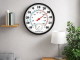 Analog Wall Thermometer with Hygrometer Round 25cm, Black