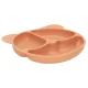 Silicone Tableware Set for Kids, 4 Pieces, Bear, Orange
