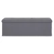 Storage Ottoman Bench 111x38 cm Upholstered ModernHome, dark grey
