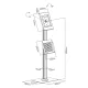 Maclean Tablet Floor Stand with Lock, White