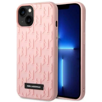 Karl Lagerfeld 3D Monogram Case for Apple iPhone 14 Plus / 15 Plus, Pink