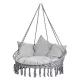 XXL stork nest swing with backrest 120×140×140 cm grey