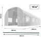 Plonos 4974-B Garden Polytunnel Greenhouse 2.5 x 4 m (10 m2), White