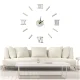 Stylish wall clock DIY 130cm Silver/Mirror
