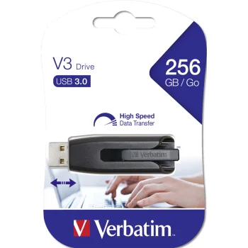 Verbatim Store 'n' Go V3 256GB USB 3.0 Flash Drive Grey 49168