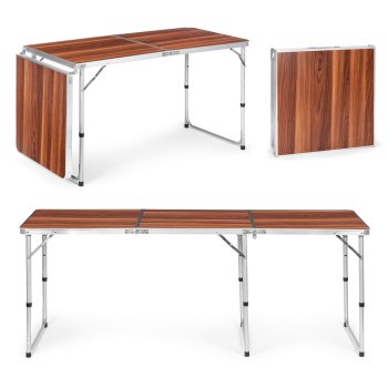 MultiGarden GB030-180 WODERN Folding Camping Table, 180x60 cm, Brown