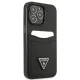 Apple iPhone 13 Pro 6.1\" Guess Saffiano Triangle Logo Cardslot Case Cover, Black