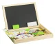 Ikonka Double-Sided Magnetic and Chalk Board with Puzzles