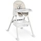 Ricokids Milo High Chair with Removable Tray + Free Bib, Grey