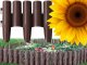Garden Palisade Flowerbed Barrier Fence 215cm, Set of 8 Elements