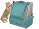 Pet Carrier Backpack for Cats and Small Dogs with Mesh, Green