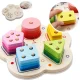 Bakalu KZ0901 Wooden Shape Sorter and Stacker
