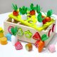 Wooden Carrot Harvest Game and Shape Sorter Toy Jhtoy-556