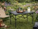 Folding Camping Table 95x55cm Portable Fishing Picnic Balcony, Black-Grey