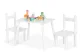 Kids Table and 2 Chairs Set ECOTOYS Children\'s Wooden Furniture, White