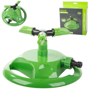360° Rotating 3-Arm Garden Lawn Sprinkler DIVODV Green