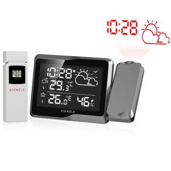 Kienzle 14998 Weather Station with Projection, Black