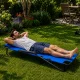 Folding Garden Lounger Zero Gravity 2-in-1, Blue