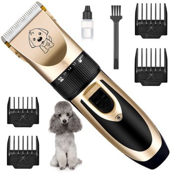 Cordless Low Noise Dog Grooming Clippers Kit for Pets