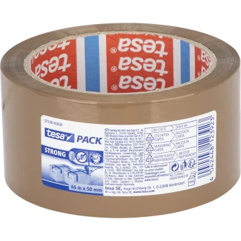 Tesa tesapack Strong Packaging Tape 66m x 50mm, Brown (57168)