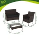 Polyrattan Garden Furniture Set Gardlov 26911, brown