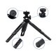 Table Tripod Selfie Stick for Phones Gopro + Phone Holder, Black