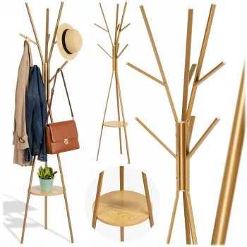 Massido MS-869 Metal Coat Rack with Shelf